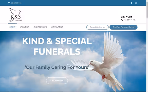 K&S Funerals website