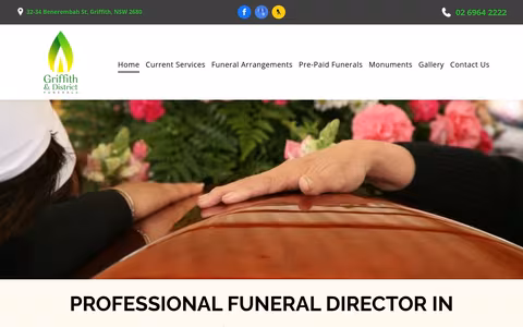 Griffith & District Funerals website