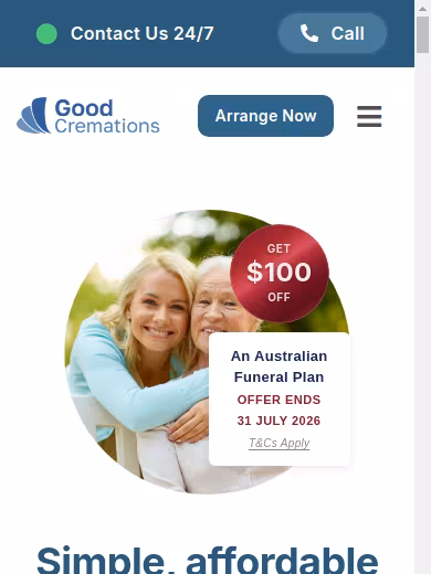 A Direct Cremation website