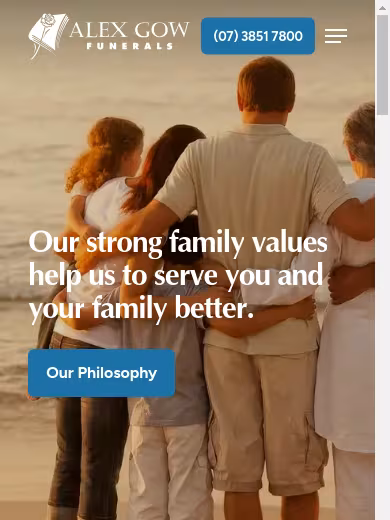 Alex Gow Funerals website