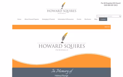 Howard Squires Funerals website