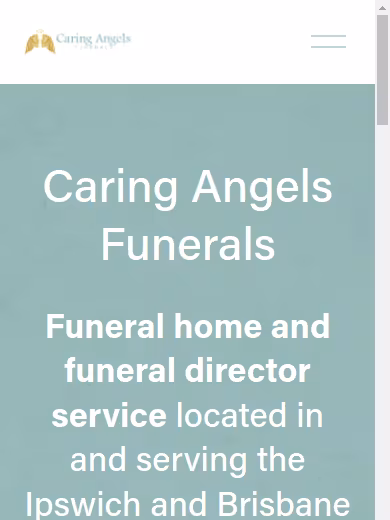 Caring Angels Funerals website