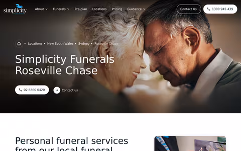 Simplicity Funerals website
