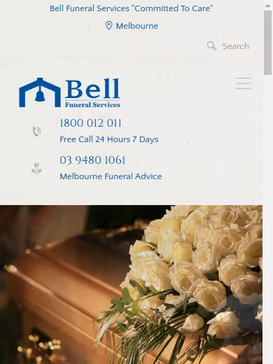Bell Funeral Services website