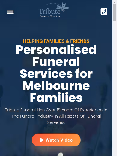 Tribute Funeral Services website