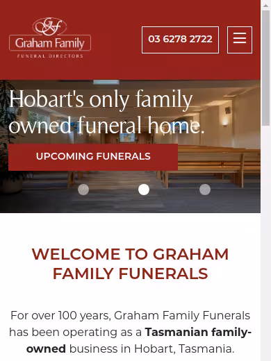 Graham Family Funerals website