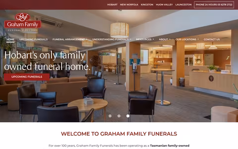 Graham Family Funerals website