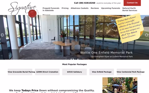 Signature Funeral Services - Mortuary Facility website