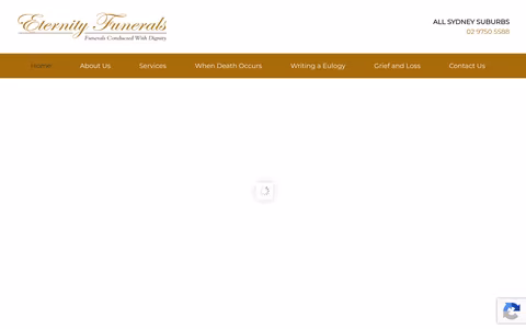 Eternity Funerals website