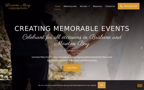Lorraine Mary Ceremonies website