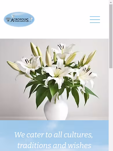 Acropolis Funeral Services website
