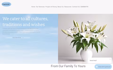 Acropolis Funeral Services website