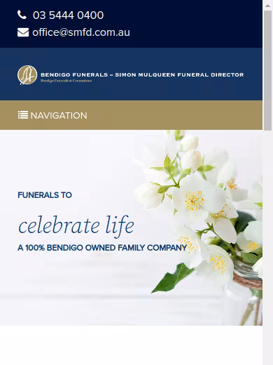 Bendigo Funeral Centre website