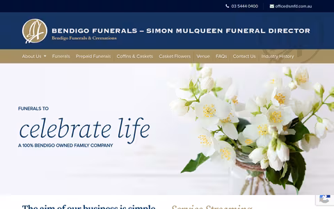 Bendigo Funeral Centre website