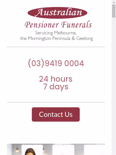 Australian Pensioner Funerals website