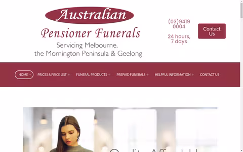 Australian Pensioner Funerals website
