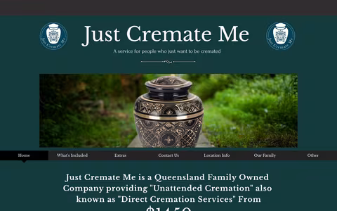 Just Cremate Me website