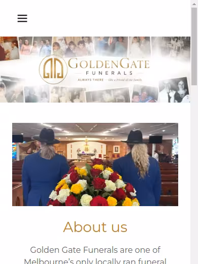 Golden Gate Funerals website
