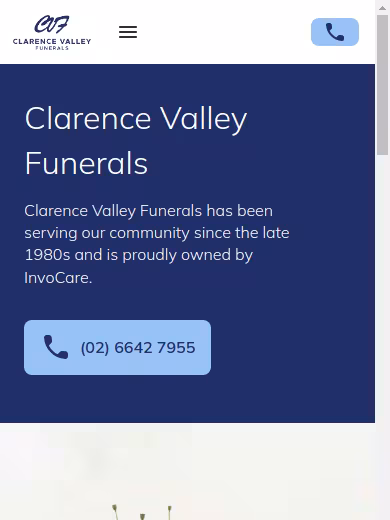 Clarence Valley Funerals website