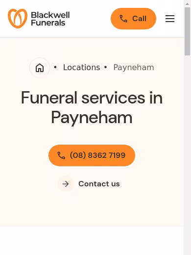 Blackwell Funerals website