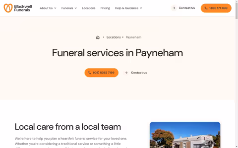 Blackwell Funerals website