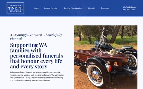 Purslowe Tinetti Funerals website