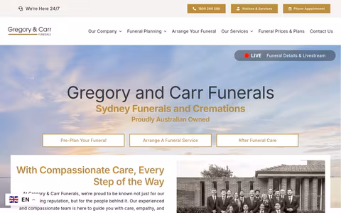 Gregory & Carr Funerals website