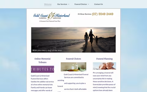 Coomera Funerals website