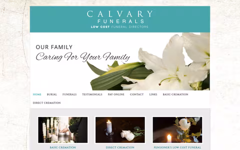 Calvary Funerals website