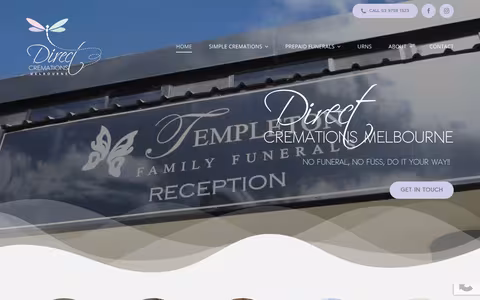 Direct Cremations Melbourne website