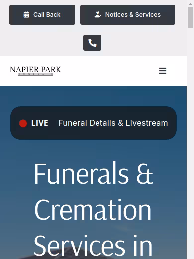 Napier Park Funerals - Bendigo website