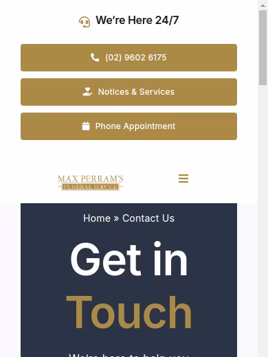 Max Perram's Funeral Service - Liverpool website