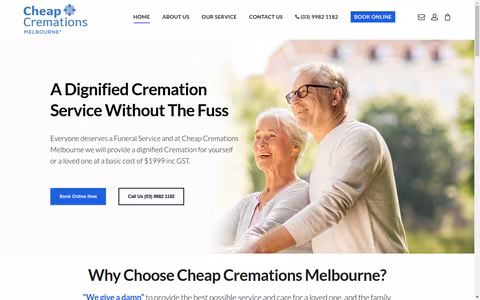 Cheap Cremations Melbourne website