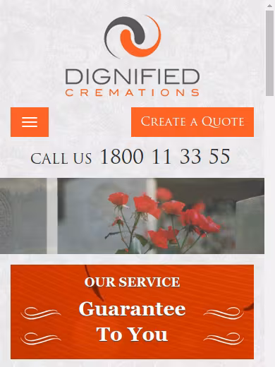 Dignified Cremations website