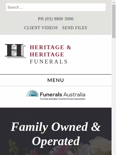 Heritage & Heritage Funerals website