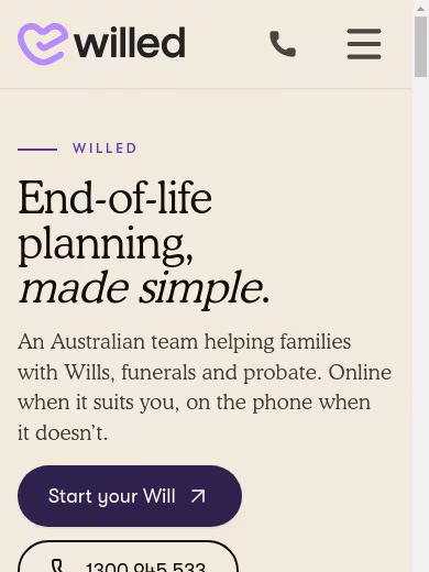 Willed website