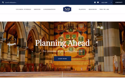 Nelson Bros Funeral Services website
