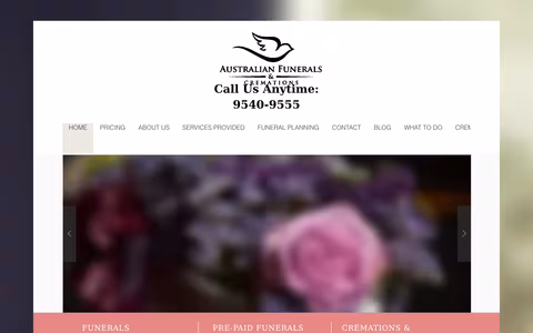 Australian Funerals and Cremations website