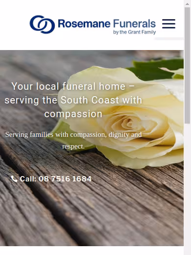 Rosemane Funerals website