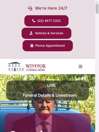 Windsor Funeral Home website