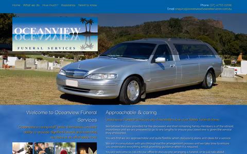 Oceanview Low Cost Funeral Services website
