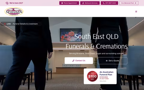 Newhaven Funerals website