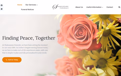 Shakespeare Funerals website