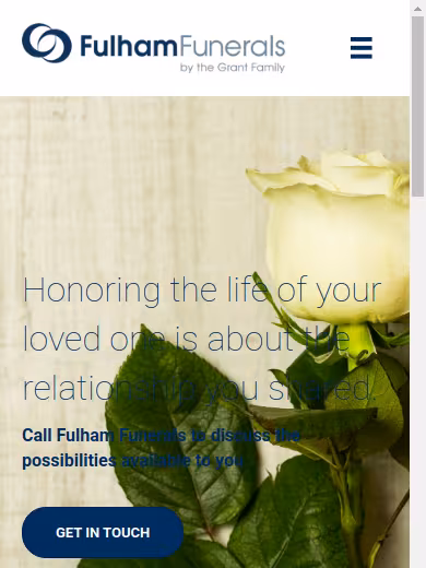 Fulham Funerals website