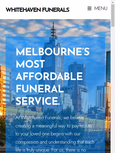 Whitehaven Funerals website