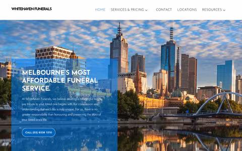 Whitehaven Funerals website