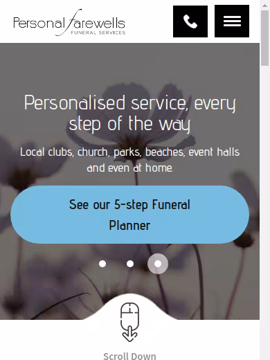 Personal Farewells Funeral Services Sydney website