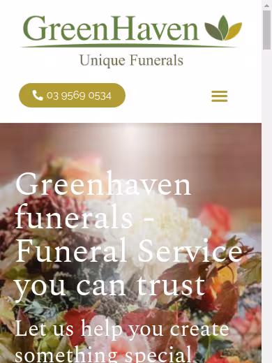 Greenhaven Funerals website
