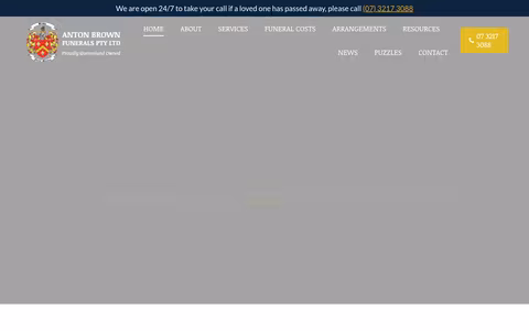 Anton Brown Funerals website