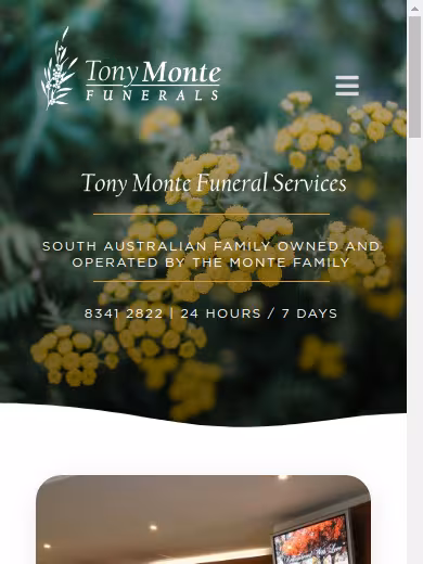 Tony Monte Funeral Services website